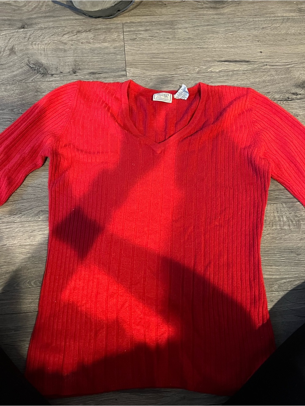 Othr Red Ribbed Long-Sleeve Sweater - Picture 3 of 4